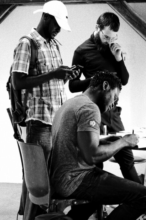 Atelier d'écriture pour exilés.

