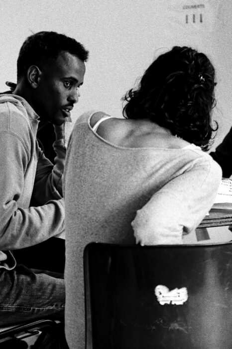 Atelier d'écriture pour exilés.